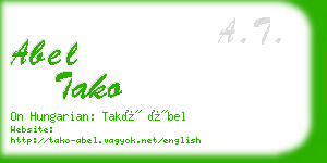 abel tako business card